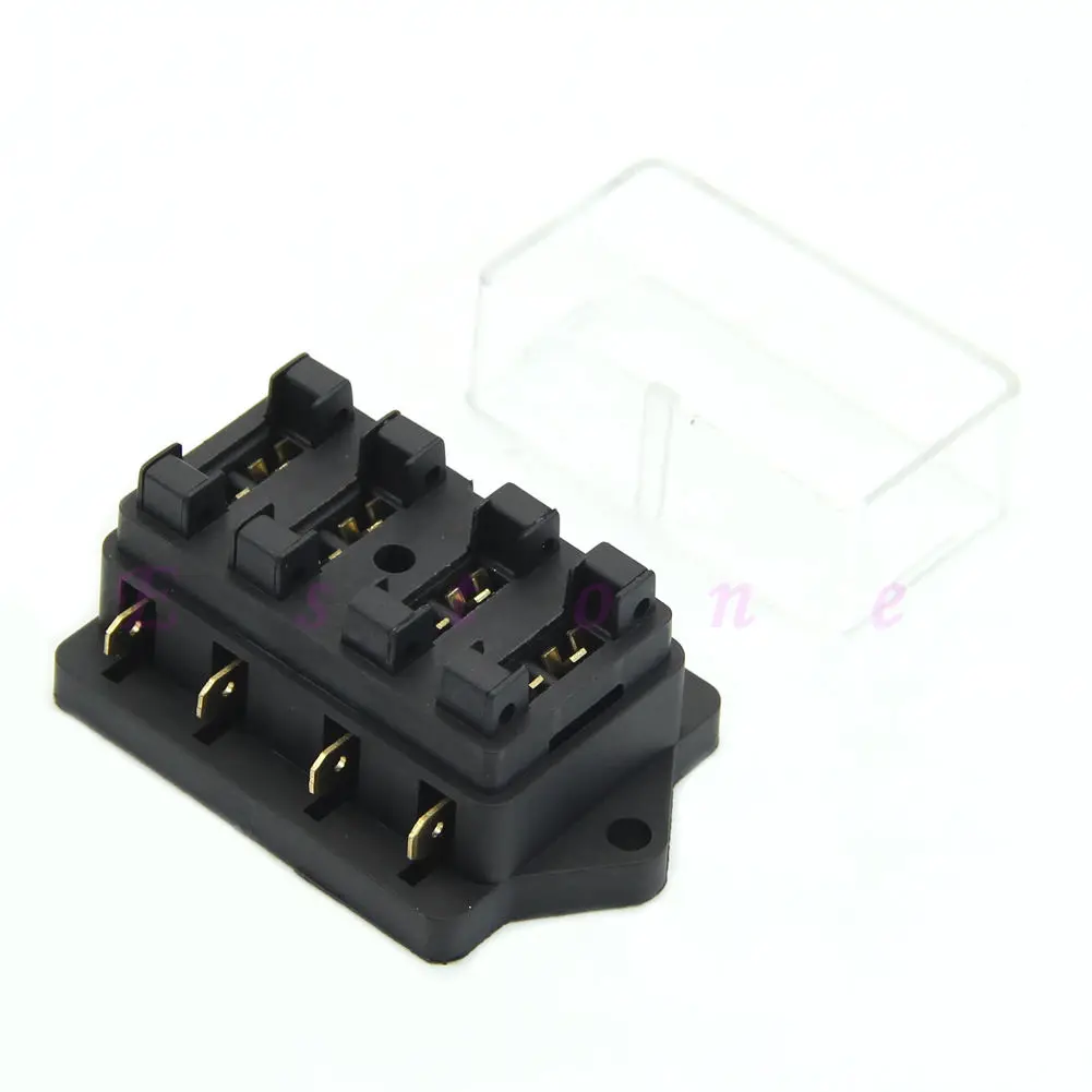 

4-WAY Car Vehicle Circuit Standard ATO Blade Fuse Box Block Holder Automotive fuse box suitable for middle-sized blade fuses