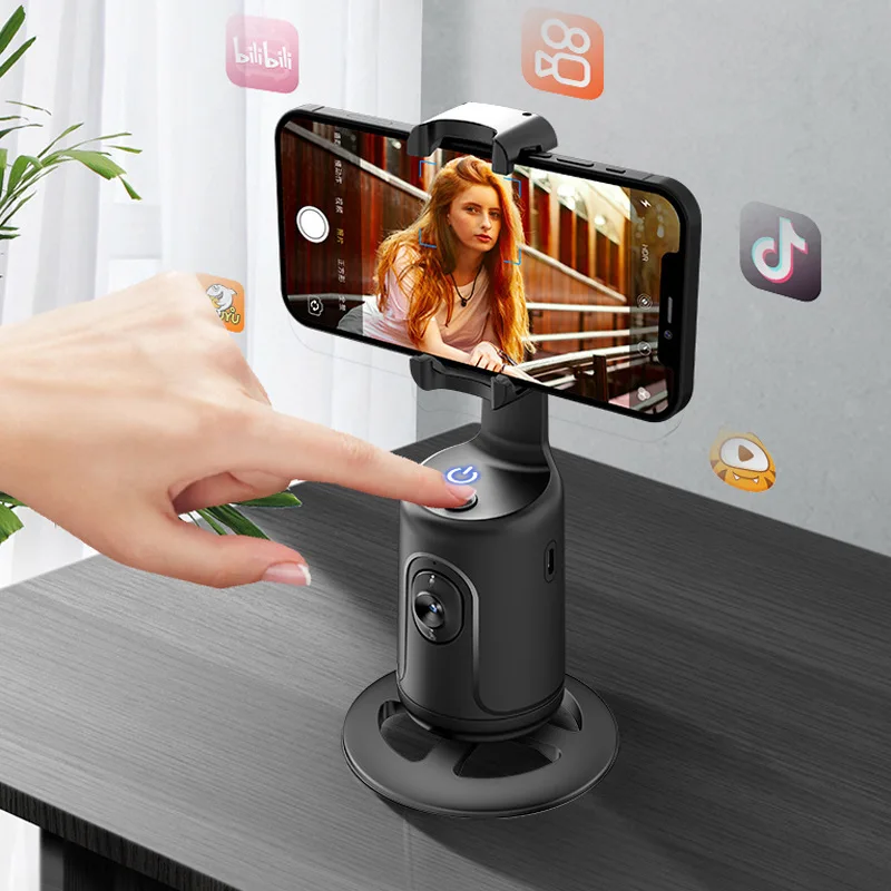Follow-up PTZ P01 Intelligent AI Facial Recognition 360 ° Mobile Phone Holder Stabilizer Live Photography Automatic Tracking