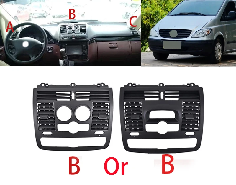 

AH9 For Mercedes Benz Vito Viano W636 W639 636 830 0300/636 830 0200 2010-2015 Air conditioning outlet Air nozzle baffle panel