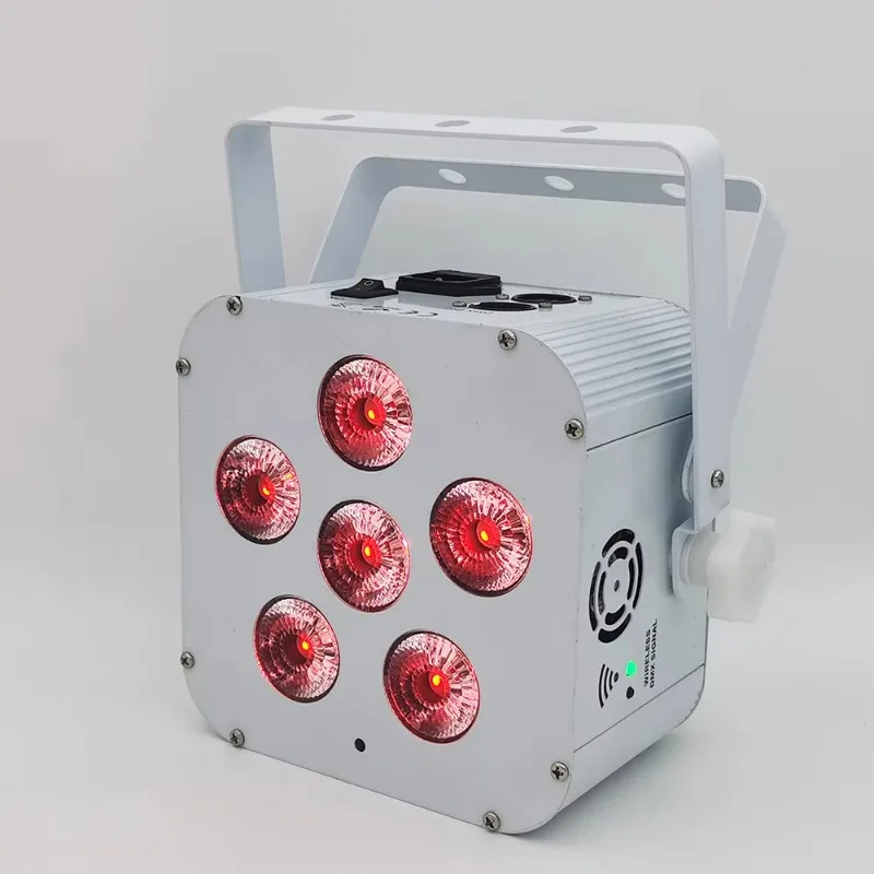 

6x18W Wireless Battery LED Par Light 6in1 Uplight RGBWAUV for Wedding & DJ Events DMX Controlled Stage Lights Remote Control
