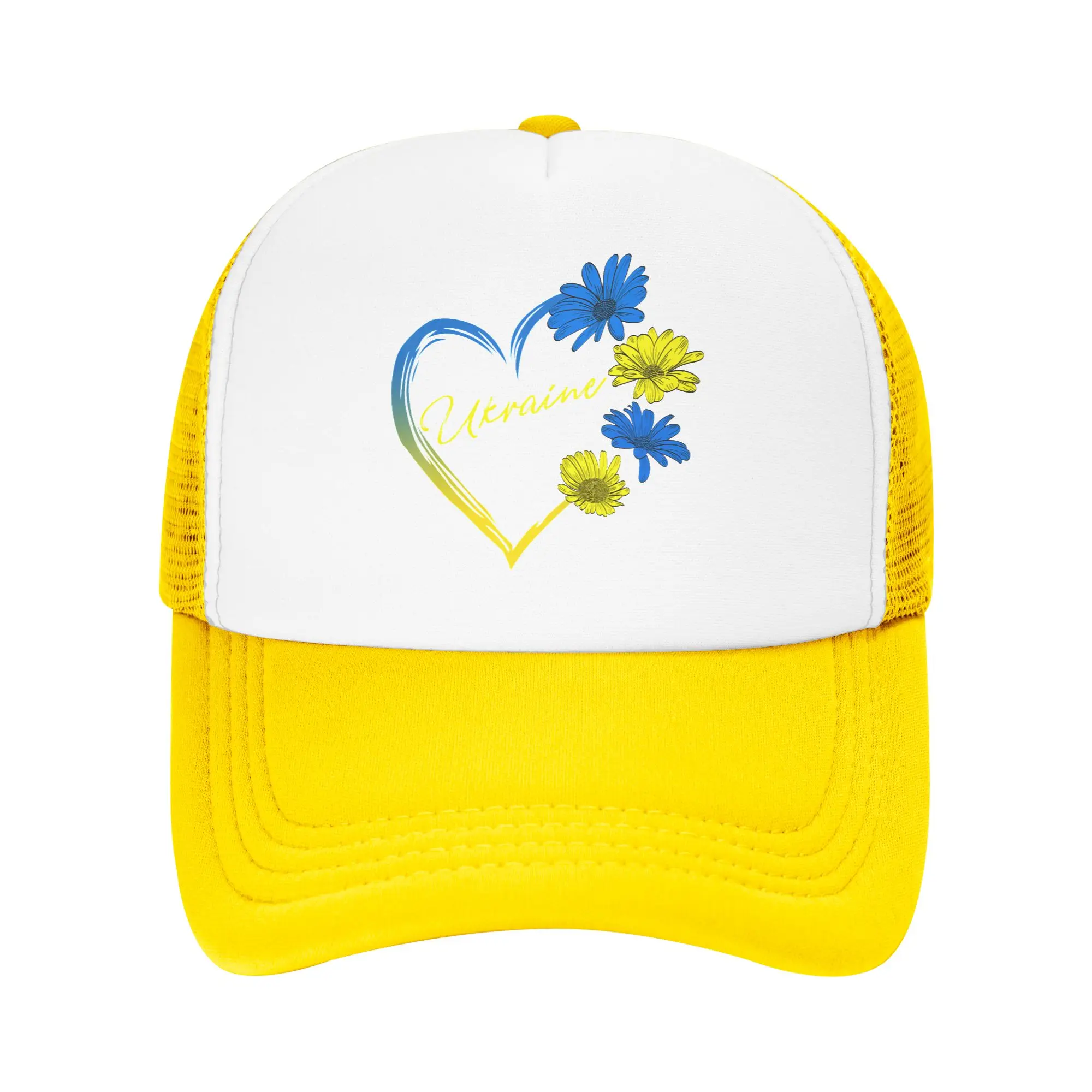 Ukraine Flag Sunflower Ukrainian Mesh Baseball Caps Adult Fashion Trucker Worker Cap  Dad Hat Adjustable Summer Trucker Cap