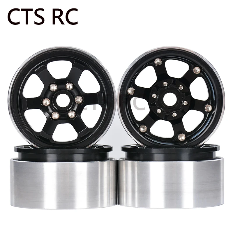 2 pcs 1/10 1.9 Inch Simulation Metal Wheel RC Climbing Remote Control Model Car Tire Modification Upgrade Lock Tire LT18076