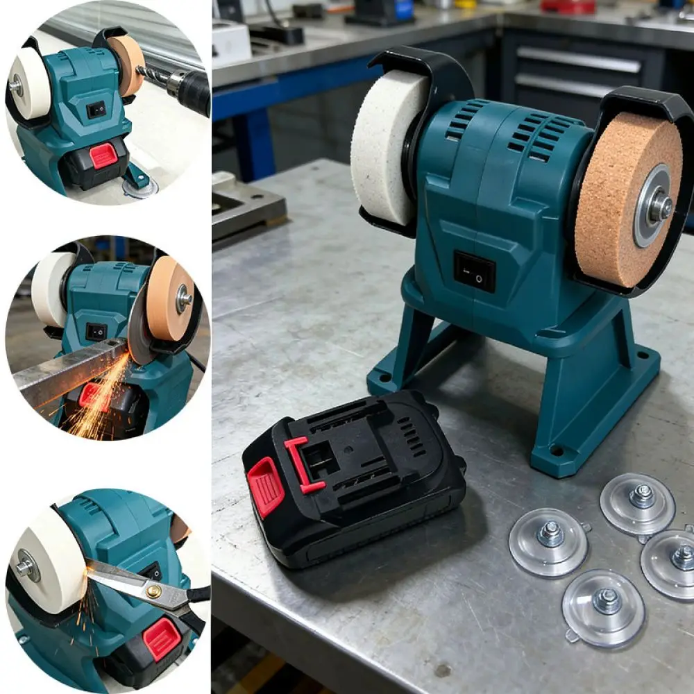 Electric Desktop Bench Grinder Cordless Polishing Machine For For Makita Battery Mini Sander Household Metal Rust Removal