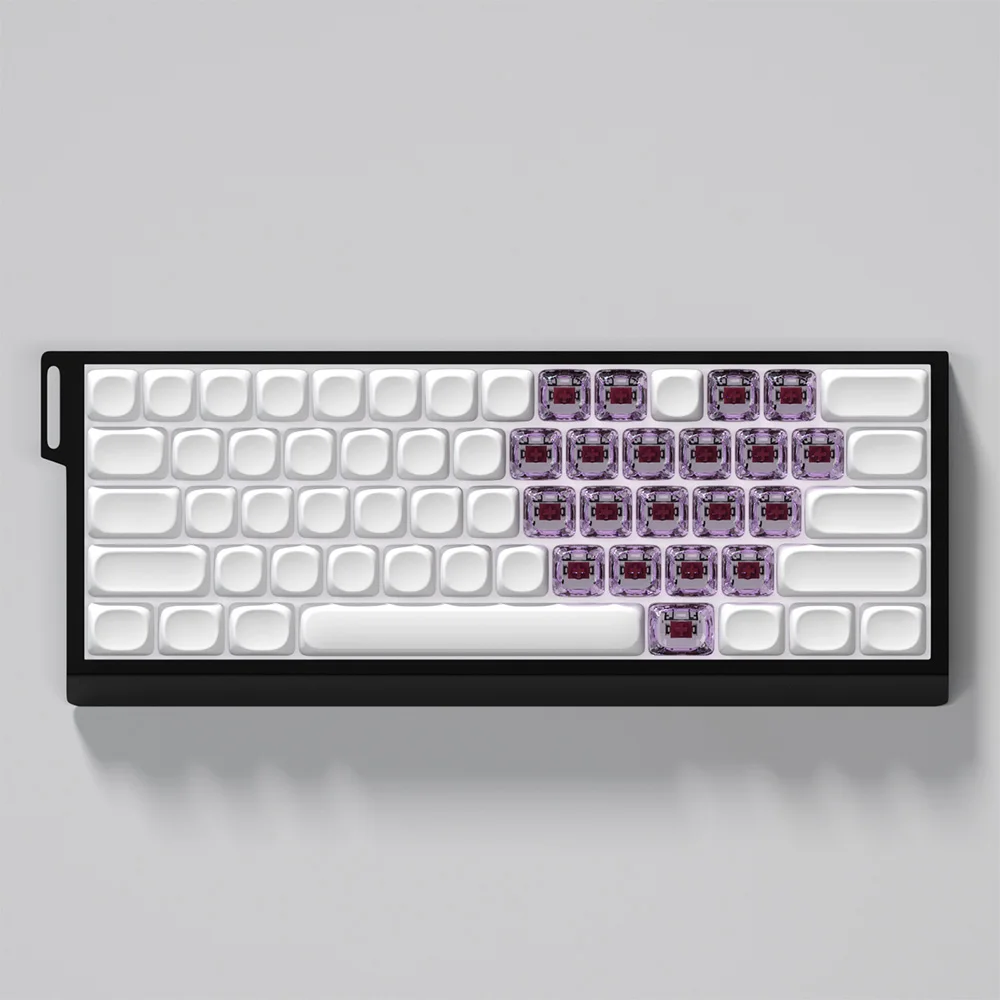 

MOA Heart Keycaps PC Non-alphanumeric Clear 21pcs DIY Replacement Keycaps for Mechanical Keyboards with Magnetic Shafts