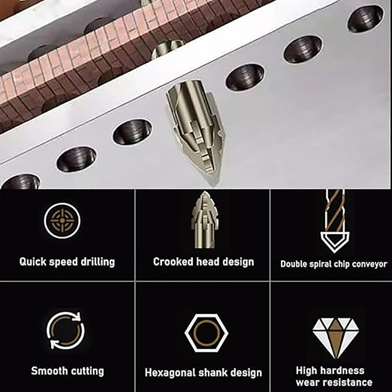 7/6/5PCS Four-Edged Serrations Drill Bit Set Drilling Tools For Glass Tile and Concrete 3-12mm Multifunction Drill Bit Set Tools