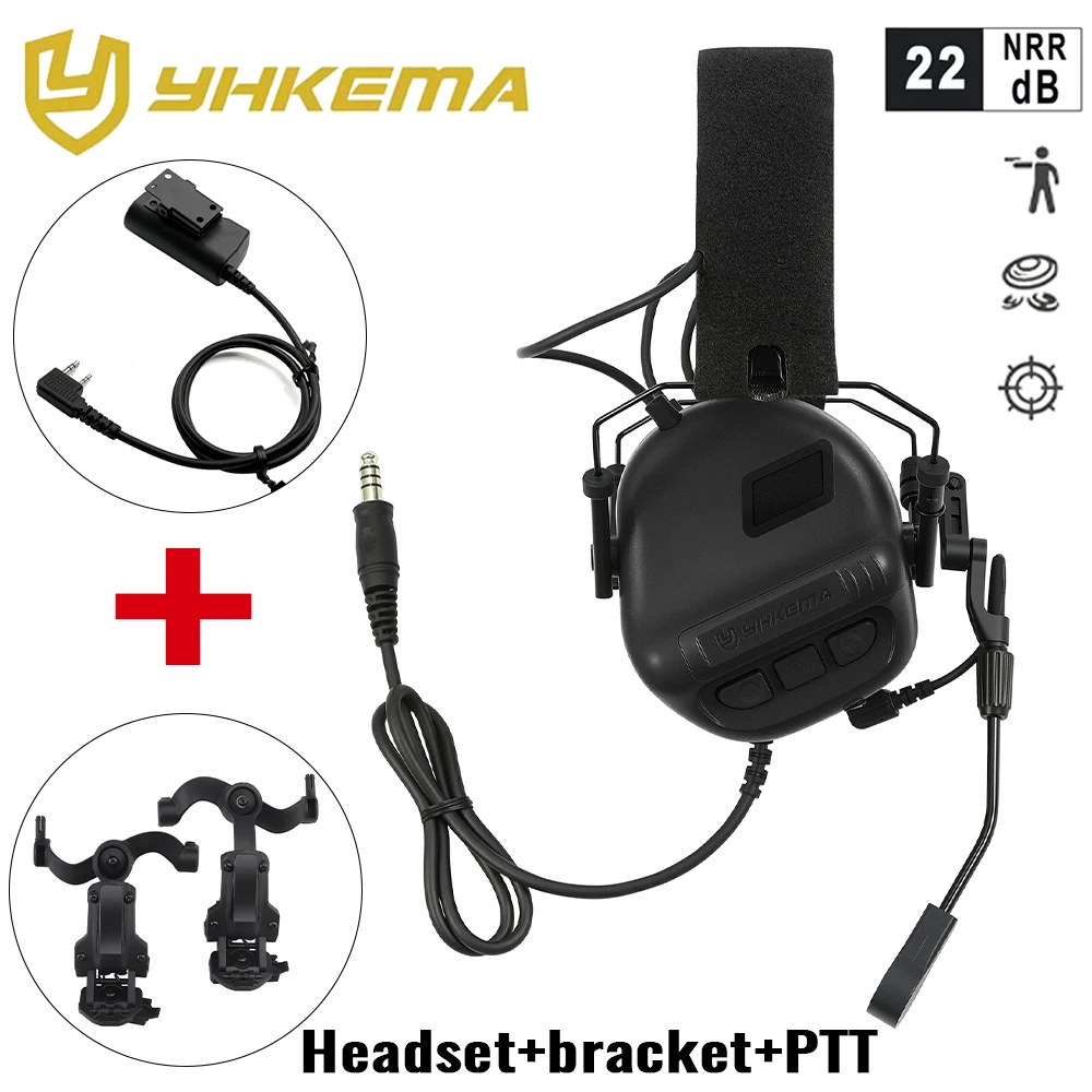 tactical-shooting-headset-hunting-noise-reduction-earmuffs-with-helmet-arc-brackets-m51-ptt-for-communication