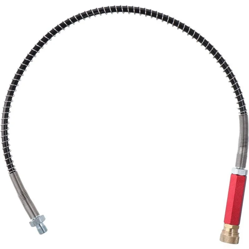 ALIM-エアポンプホース高圧出口ホース、8mmメス型クイックスチール銅製、4500psi高圧スプリングインフレーションホース、ブラック