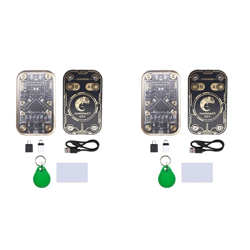 b29c-2x-chameleon-v20-rfid-smart-chip-reader-emulator-uid-keychain-cuid-card-125k-1356m-card-decode-nfc-duplicator