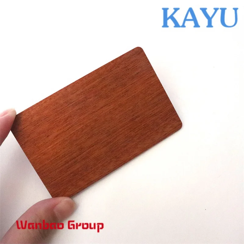 Custom  13.56Mhz NFC wooden business card RFID wooden business hotel key card NFC bamboo business card