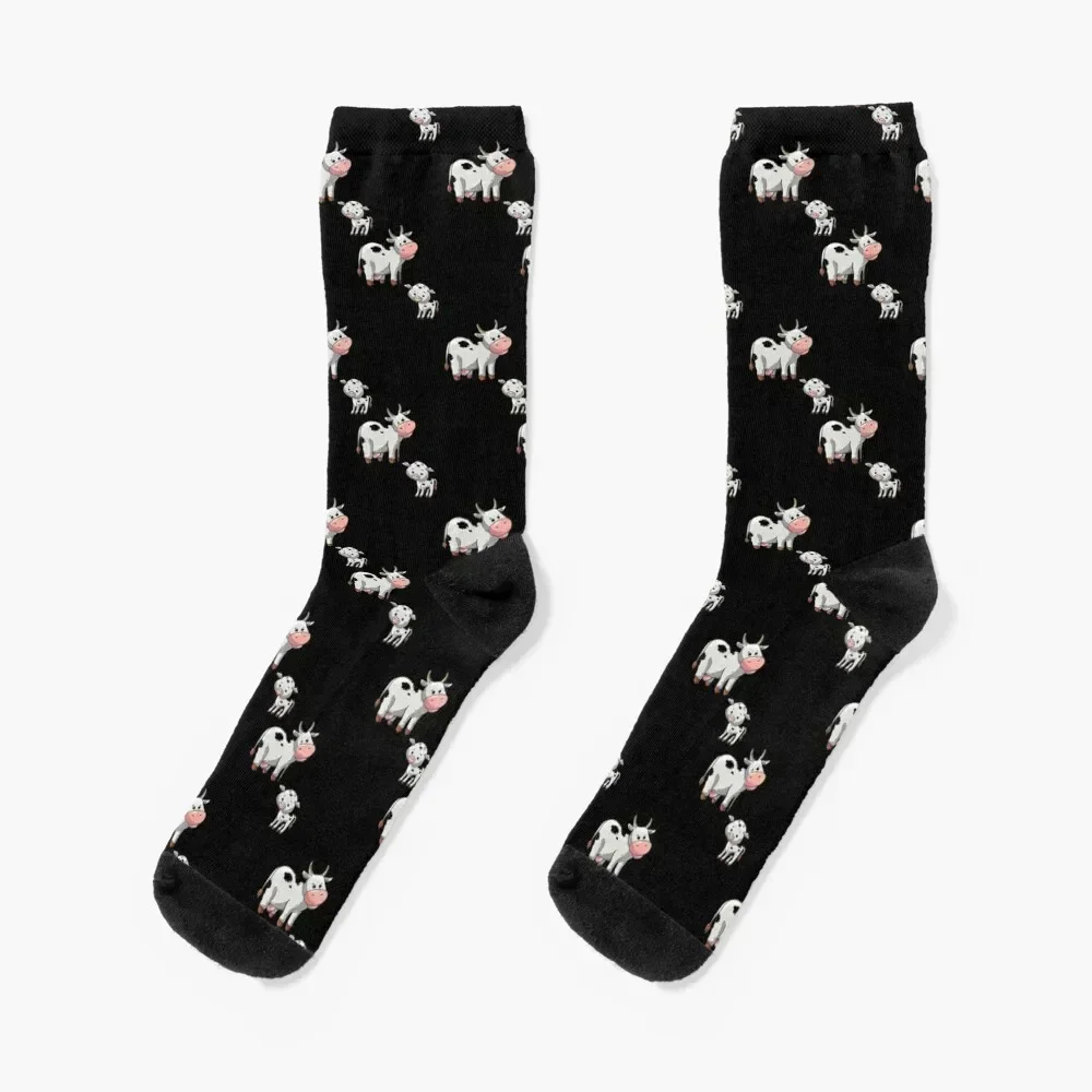 

Strawberry Cow Pet Pattern Socks Crossfit winter thermal snow valentine gift ideas Men's Socks Luxury Women's