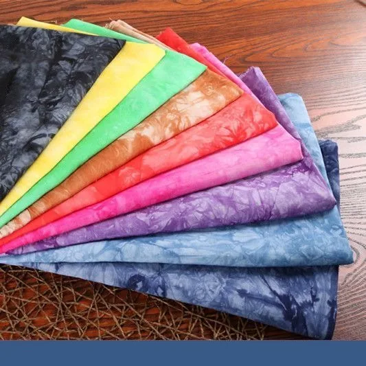 Chinese Style Tie-dye Rayon Fabric By The Meter for Clothes Dresses Pants Sewing Plain Soft Cloth Needlework Drooping Breathable