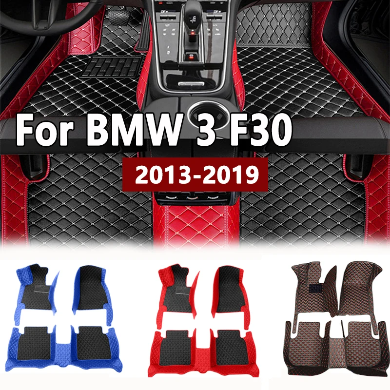 Car Floor Mats For BMW 3 F30 325i 330i 320i 318i Five Doors 2013 2014 15 16 17 18 19 Foot Pads Carpet Cover Interior Accessories