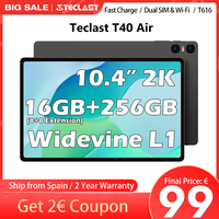 TECLAST T40 Air, Android 13 tablet, 10,4 ''2K FHD 2000x1200, 8GB + 8GB(Max. 16) RAM 256GB ROM 7200mAh fast charge UNISOC T616 8 core 4G LTE Wifi 13MP + 8MP dual SIM GPS