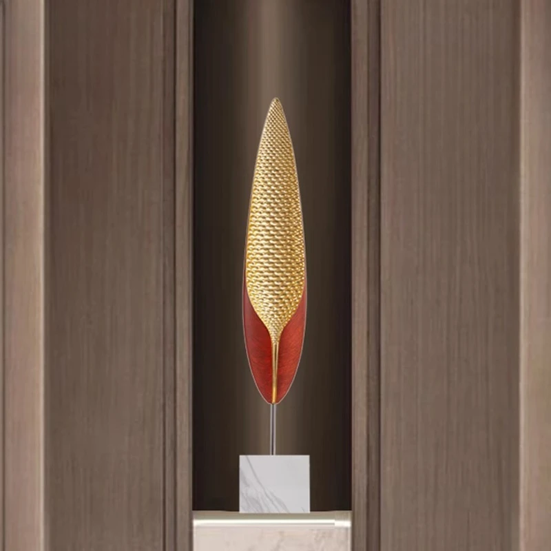 

Large light luxury soft decoration high-end ornaments, modern living room entrance niche high slender high-end opening gifts