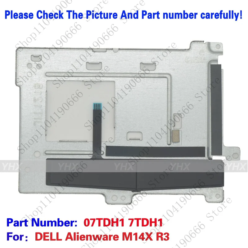 Nowa ramka przycisku touchpada do DELL Alienware M14X R3, numer części 07TDH1 7TDH1.