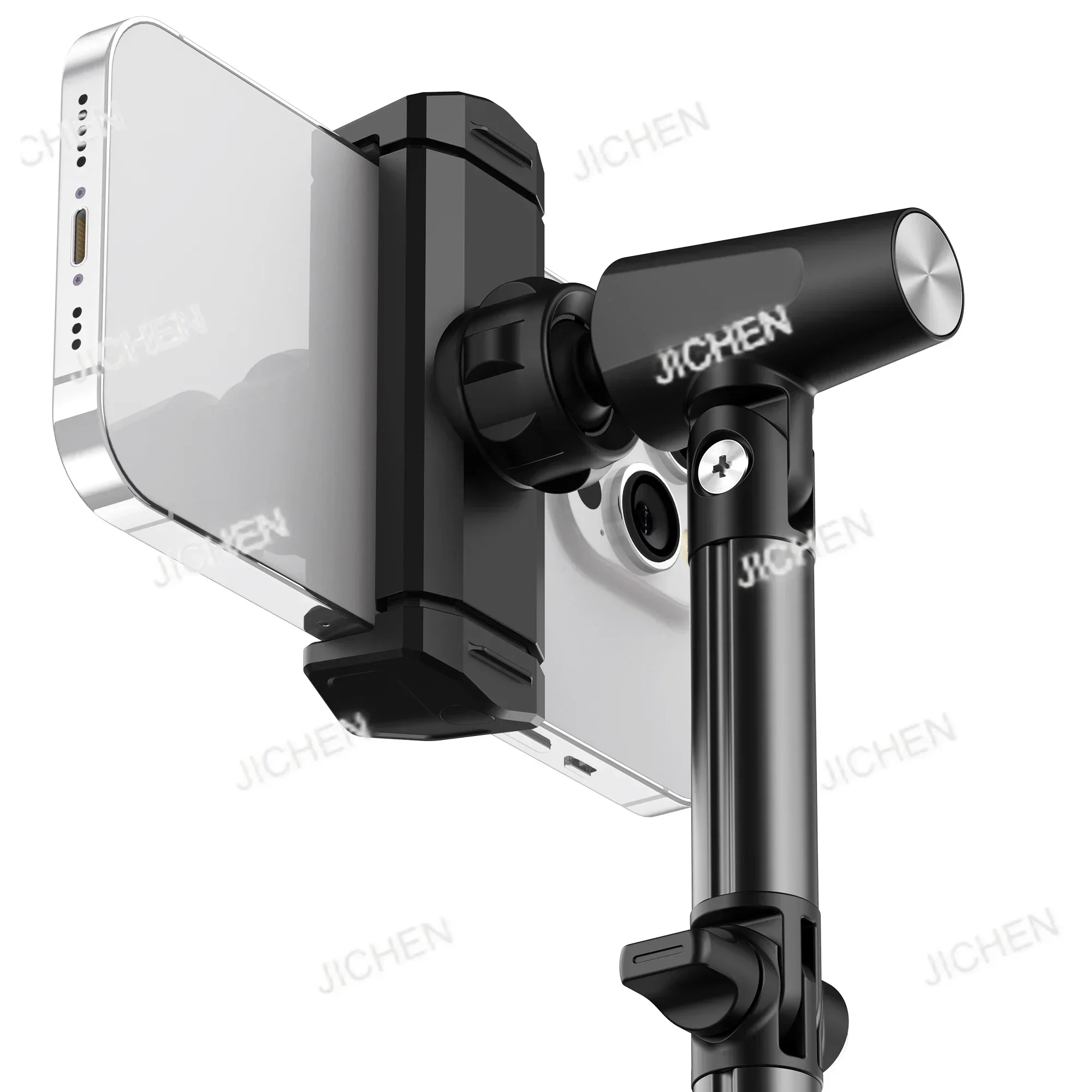 Selfie Vlog Adjustable Telefonhalter für Videoaufzeichnung, Filmen, Kochen, Zusammenklappbar, Swivel, Höhenverstellba