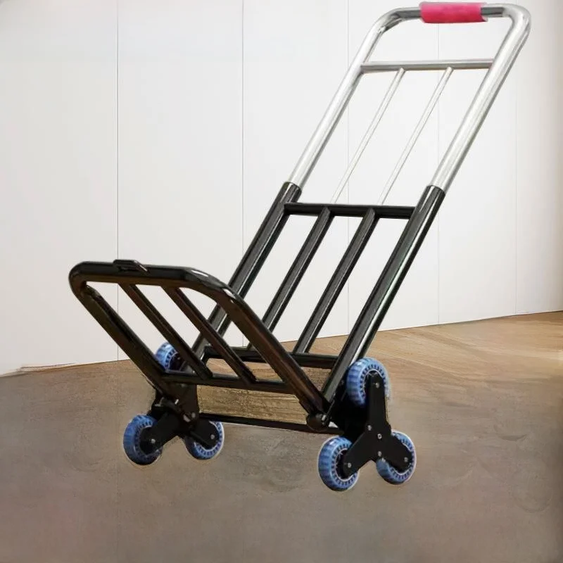 convenient-stacking-luggage-hand-pulling-cart-shopping-cart-two-wheel-climbing-car-home-use-portable-shopping-cart