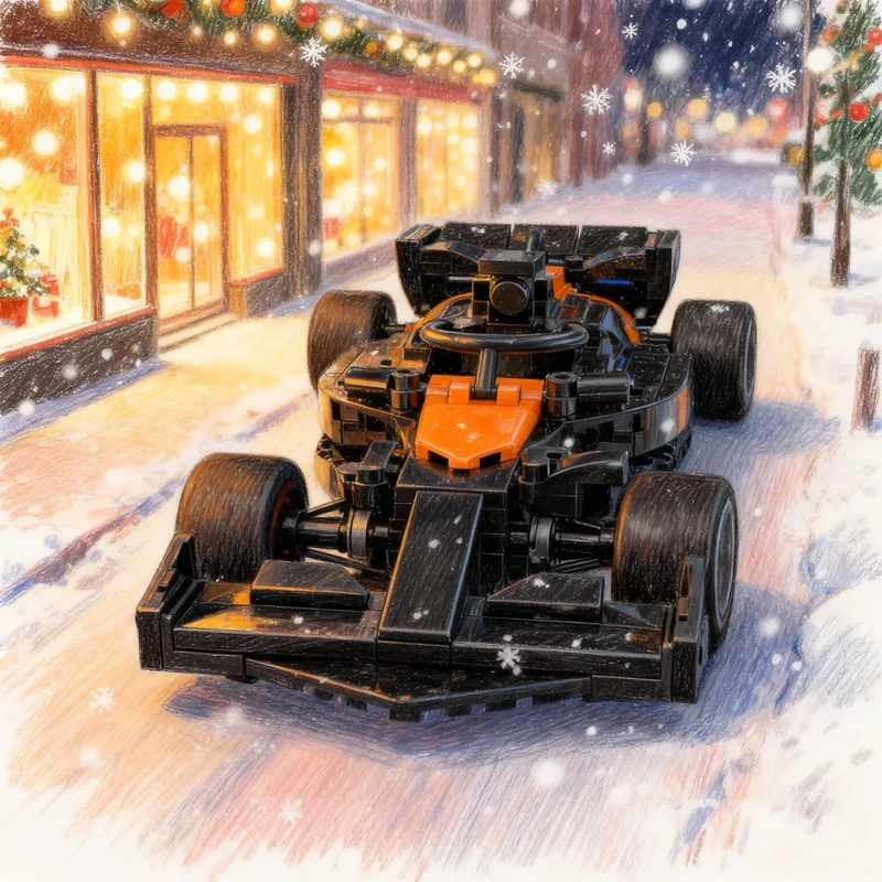 

302 детали MOC City Champions McLaren: Конструктор, Рождественский подарок, Креативная игрушка, Обучающий конструктор-кирпичики