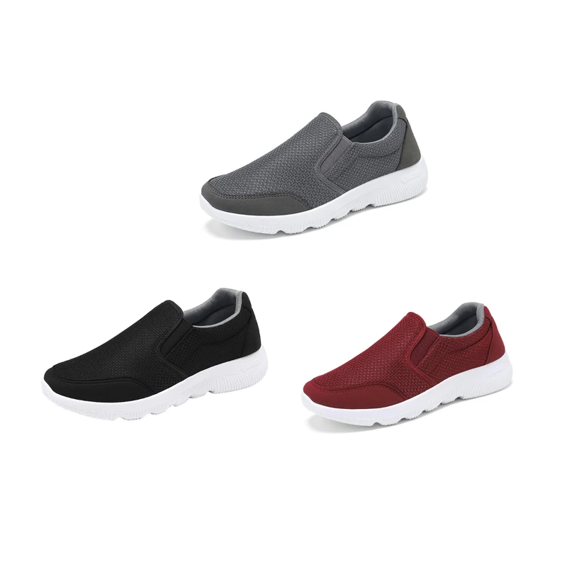 Casual Athletic Middle-Aged Elderly Comfort Shoes Women's Breathable Mesh Slip-On Walking Loafers Tennis Sneakers Women Shoes