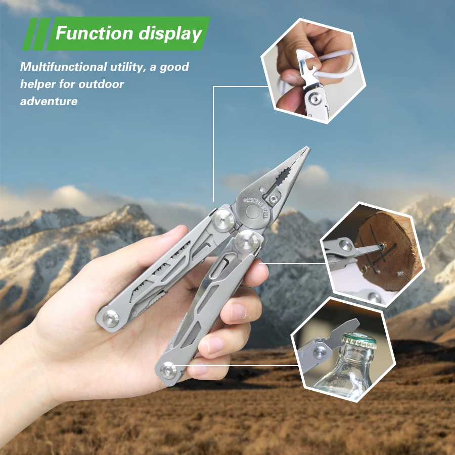 Gift hand Tool Multi-Function Pocket Pliers 20 in 1 Multitool EDC Pocket Knife, Screwdriver Holiday Gift for Father and Mother