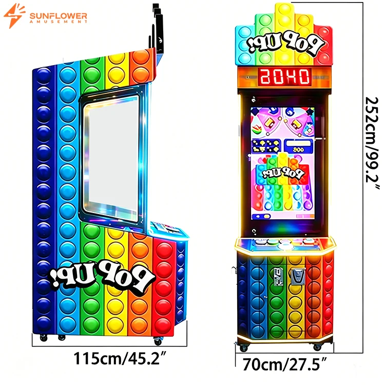 Factory Wholesale Indoor Kids Redemption Arcade Game Machine Colorful LED Light Coin Operated Jumping Ball Games for Game Center