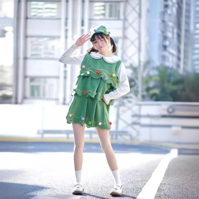 عيد الميلاد زي الكبار الاطفال مطابقة شجرة عيد الميلاد ازياء الأطفال سانتا ملابس عيد الهالوين احتفالي تأثيري ارتداء أصيلة