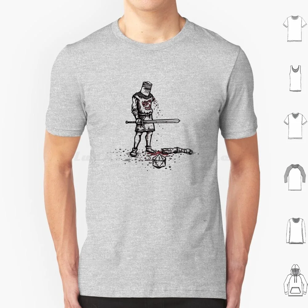 Rolling A One T Shirt 6xl Cotton Cool Tee And The Holy Grail Holy Grail And Dnd Rpg Black Knight King Arthur D20