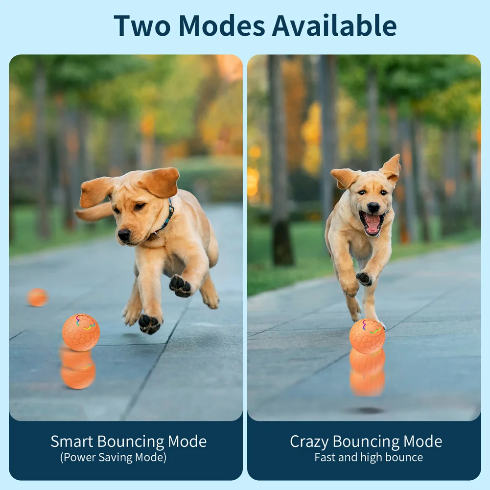 Smart Dog Ball Toys, Motion Activated Waterproof Rolling Ball Interactive Toys With 2 Modes, Rechargeable Remote Control Dog Toy