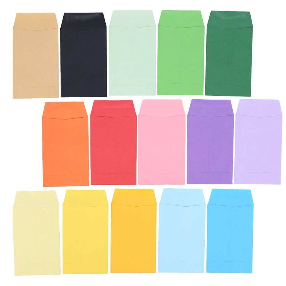 50 Pcs Cards Packing Envelopes Gift for Cash Mailing Kraft Paper Solid Color Money Bag Small Blank Stuffing