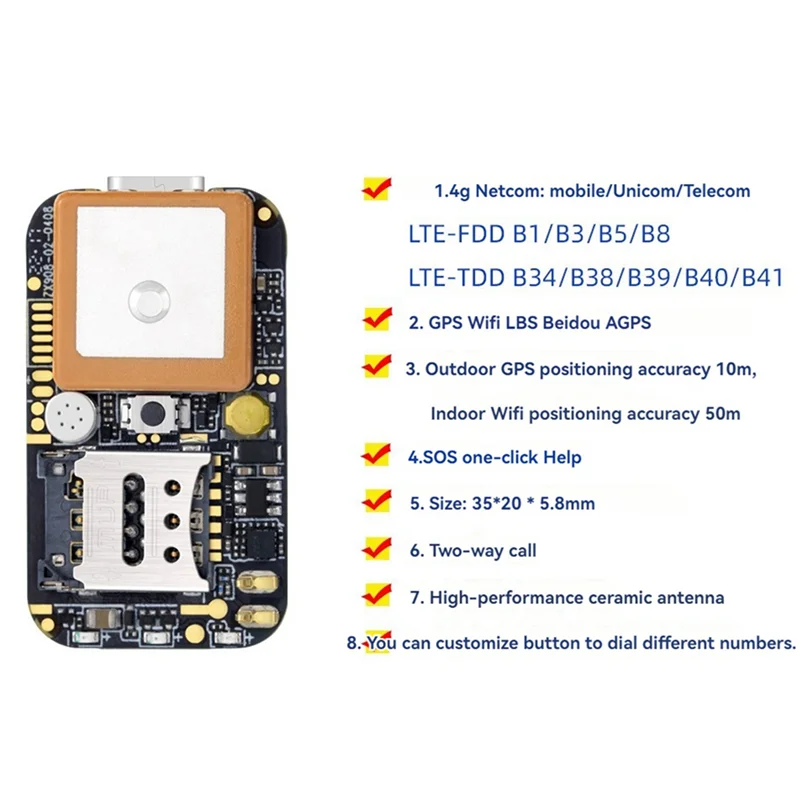 【2025 NUOVO】4X ZX908 Mini 4G GPS Tracker PCBA Chip Board per veicolo Auto Persona Sistema di localizzazione WIFI Beidou Localizzatore satellitare
