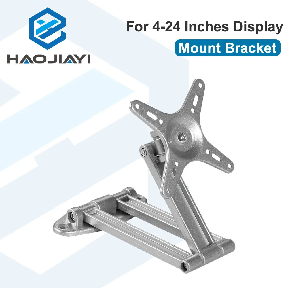 

Black &amp Silver TV Disply Mount Bracket 160*160mm for DIY Fiber Marking Machine 4-24 Inches Display Computer