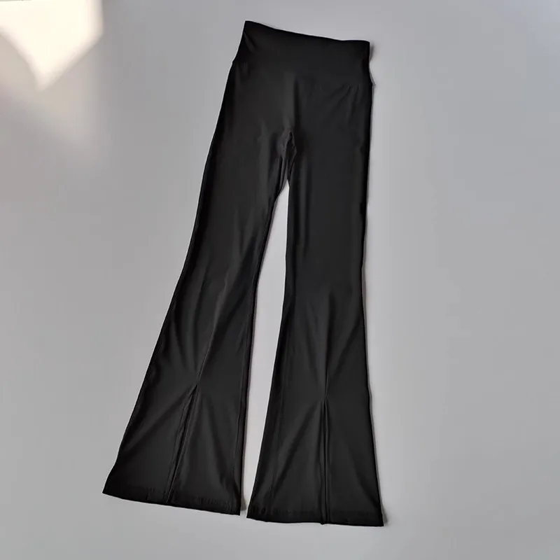 Women's micro flared high waisted yoga pants, with no awkward lines, slim fit sports pants, and tight wide leg pants.