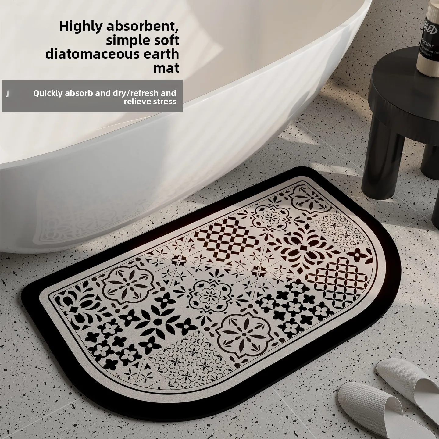 

Absorbent Anti-Slip Batoom Mat Silicon Dendroid Entrance Door Mat Home Toilet Rug Soft Silicon Dendroid Floor Carpet
