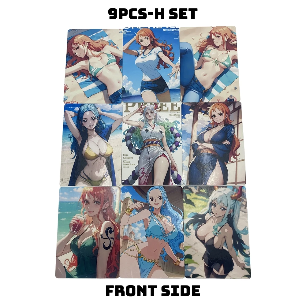 

9 шт./компл. двухсторонняя аниме Waifu сексуальная карта ACG One Piece Vivi Hancock Nami Beach телесная голографическая коллекционная карта NSFW игрушки и подарки
