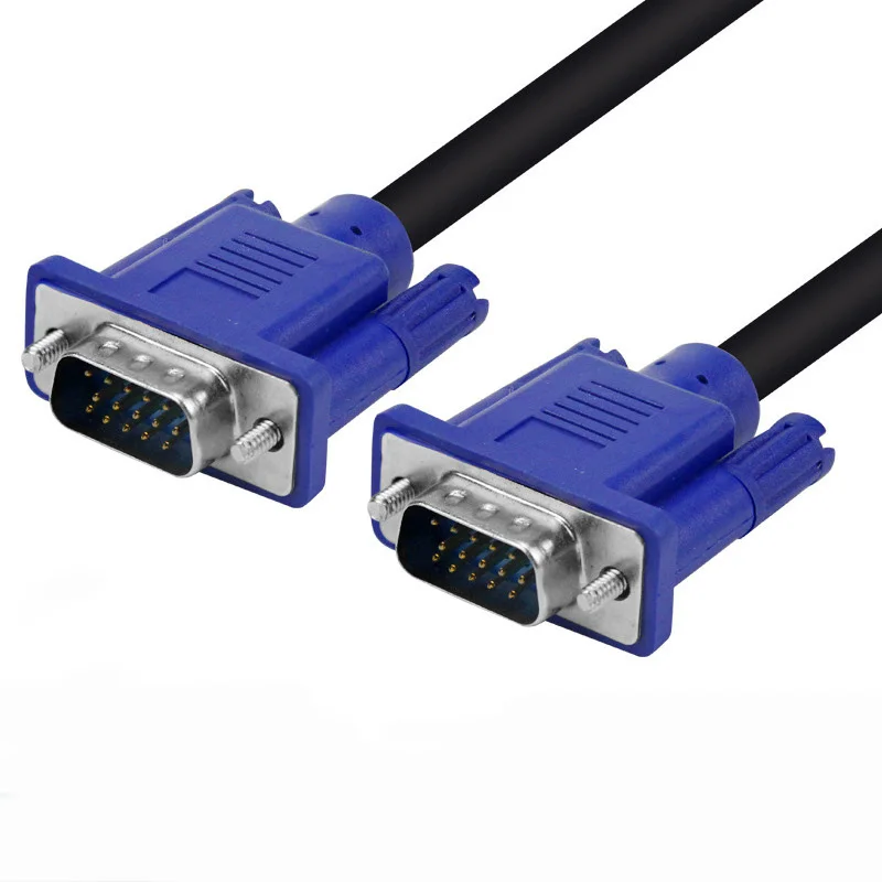 10PCS VGA To VGA Adapter Connector Cable With Ferrite Core 15-Pin Male To Male Connector VGA Cable For Monitor PC Projector