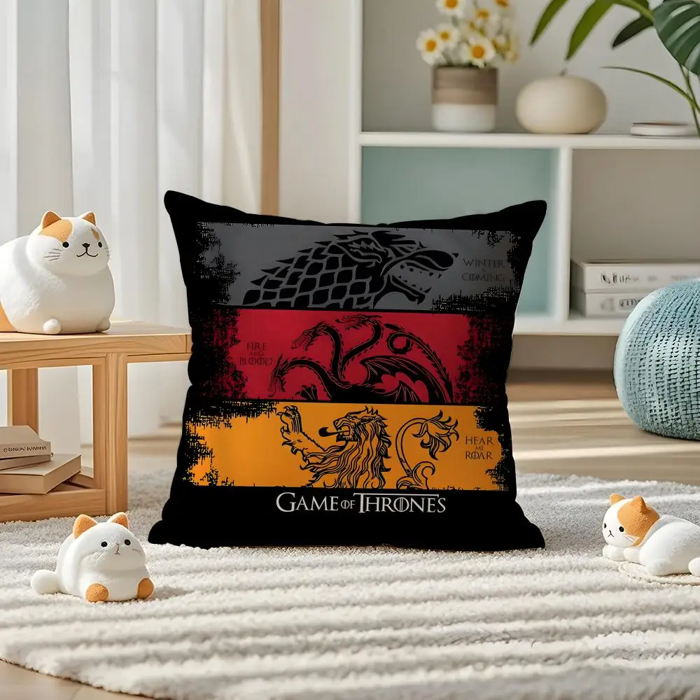 Game Of T-thrones Game Pillow Case Pillow Case Plush Fabric Soft Double Sided Print Home Sofa High Quality Cushion