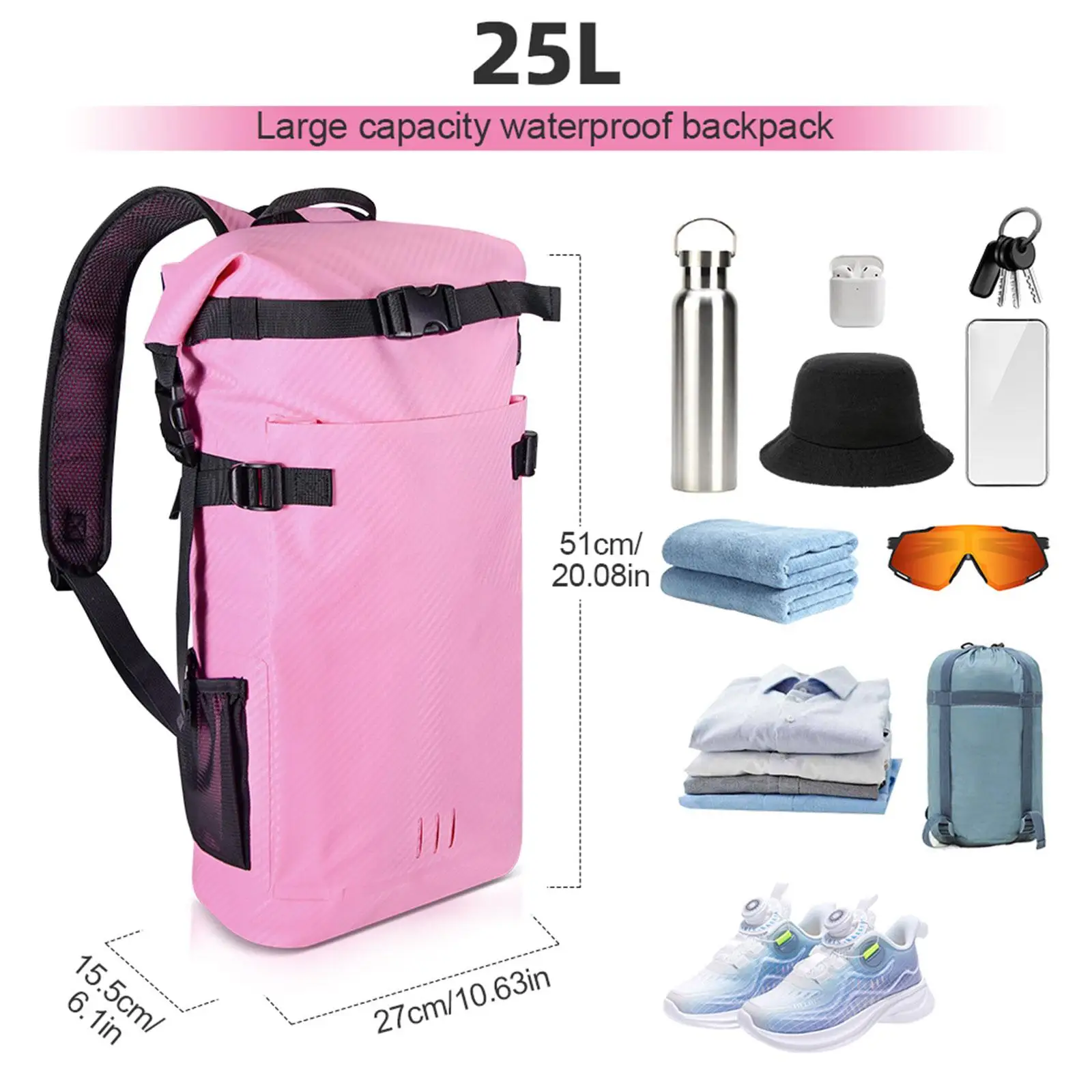 

Hiking Backpack Water Resistant Comfortable Ergonomic Daypack Sport Bag Rucksack for Mountaineering Trekking Walking Climbing