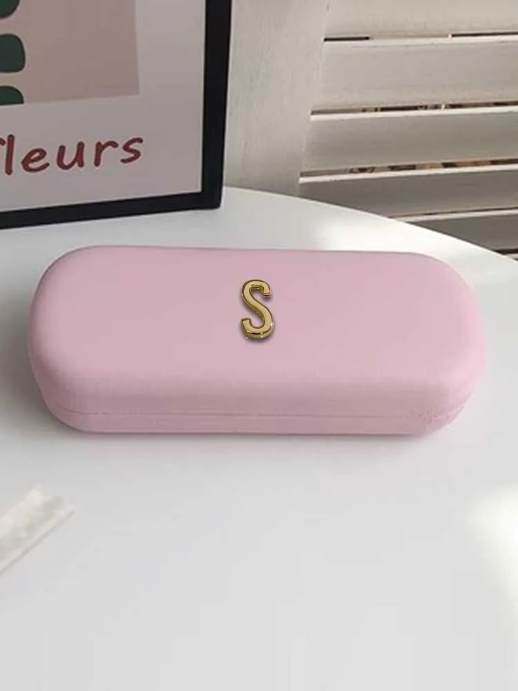 Customized High-End Portable Eyewear Cases Personalized Customer Name-Colorful Charm: Optional Letter Decor