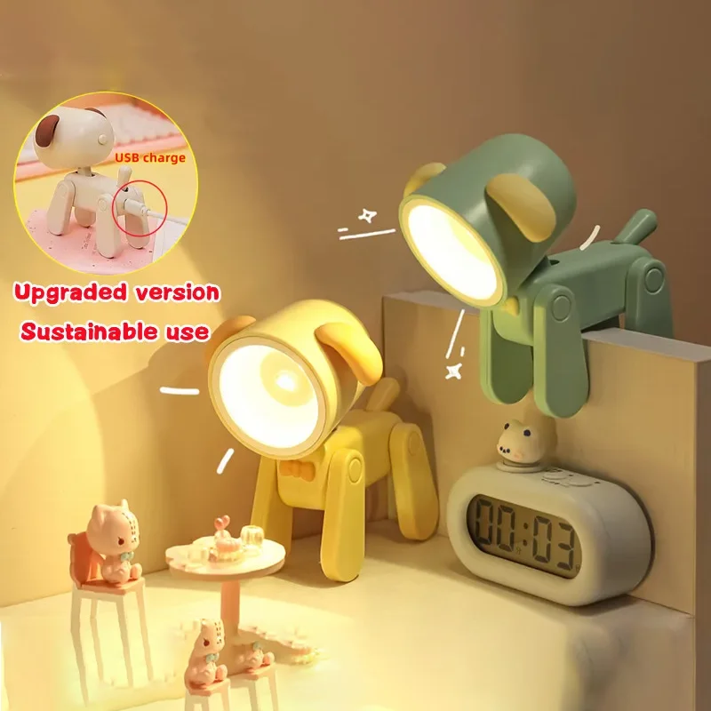 

Mini Night Light LED Cartoon Cute Pet Lights Dog Deer Desk Lamp Desktop Ornament Bedside Bedroom Table Lights Children Boy Gift