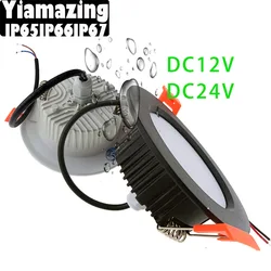 IP66 12V 24V IP65 IP67 Zewnętrzna wodoodporna lampa na ganek 5W 7W 9W Wpuszczana lampa LED typu Downlight Ściemnialna ścienna lampa sufitowa Światło punktowe