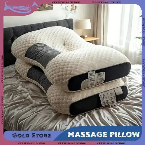 SPA Massage Pillow Washable Non-Collapse Cervical Support Pillow Help Sleep Anti-mite Pillows Household Soybean Fiber Pillows