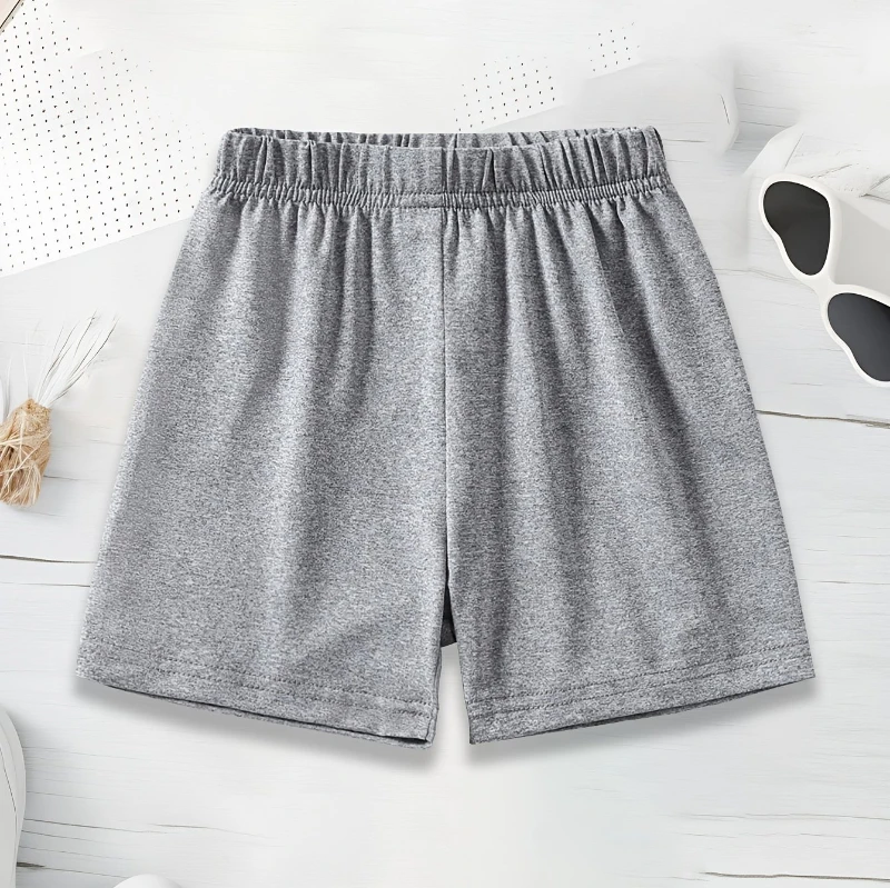 

Boys' and Girls' Summer Casual Solid Color Short Sports Pants, Perfect for Home and Outdoor Wear, Perfect for Outdoor