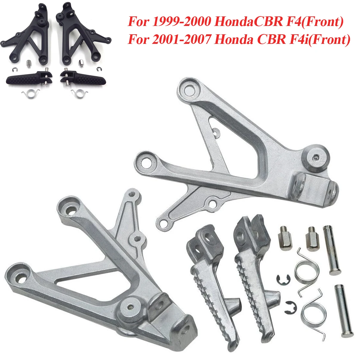 

For Honda CBR600 F4i 01-06 02 03 04 05 CBR600 F4 1999 2000 Motorcycle Front Footrest Foot Pegs Bracket Foot Rest Aluminum