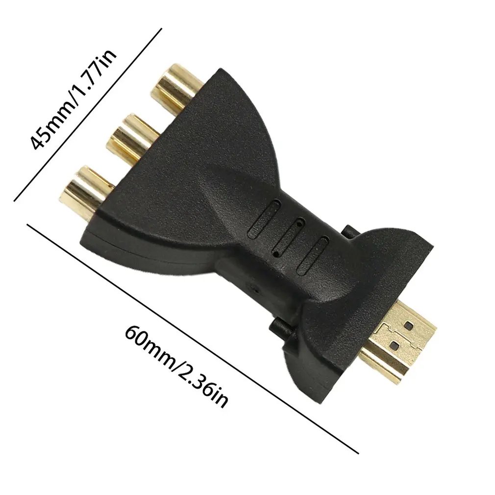 New High Quality Gold-plated HDMI-compatible to 3 RGB RCA Video Audio Adapter AV Component Converter