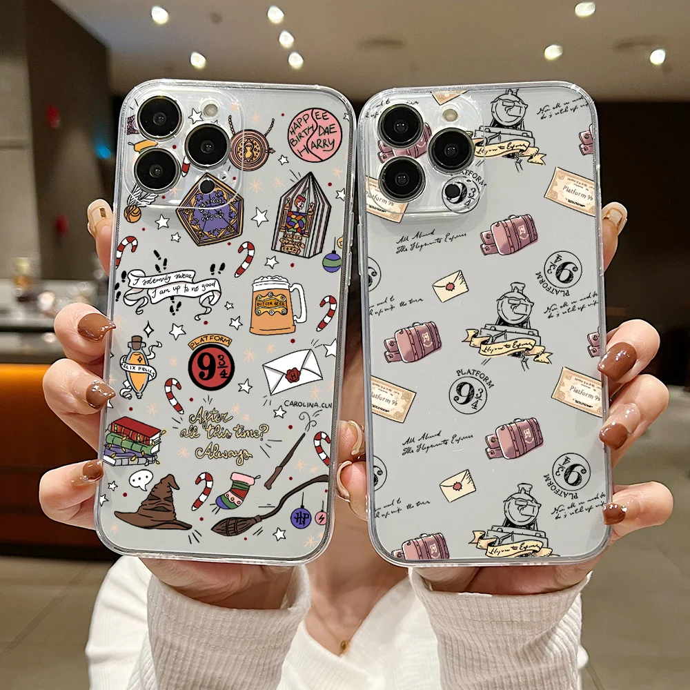 Art P-Potters Wand H-Harries Phone Case For Samsung S25 S24 S23 S22 S21 S20 FE Note20 Note10 Plus Ultra Lite 5G Clear Soft TPU