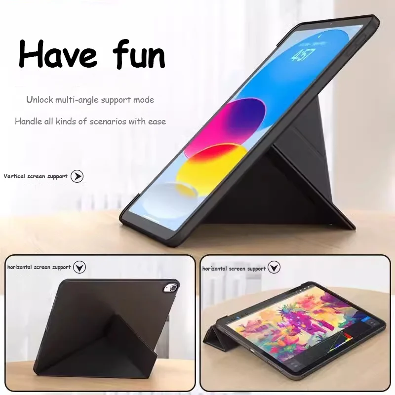Capa flip de couro dobrável em Y para iPad 11th A16 2025 11 polegadas Air 11 M3 Air7 Mini 7 A17 Pro 6 5 4 Pro 11 10th 10.9 10.2 9th 8th 7th 9.7