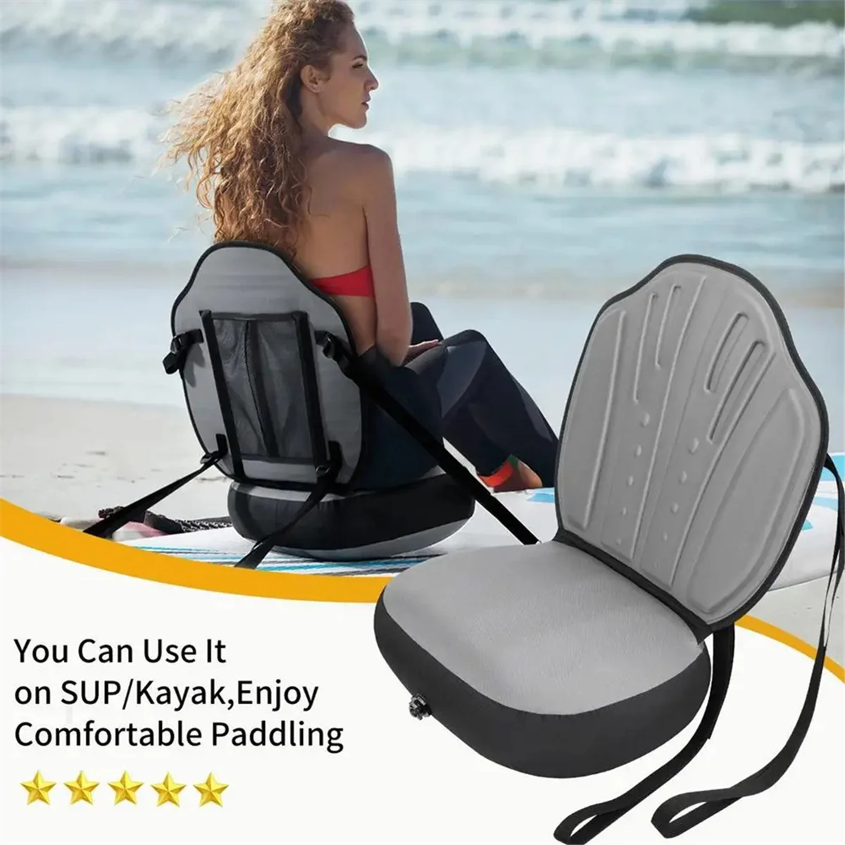 Kayak Seats with Back Support Waterproof Paddleboard Seat with Backrest Kayaking Seat Comfortable Oxford