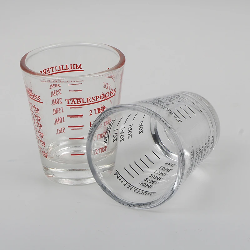1pc 30 ml Glas messbecher mit Schuppen flüssigkeit Unze