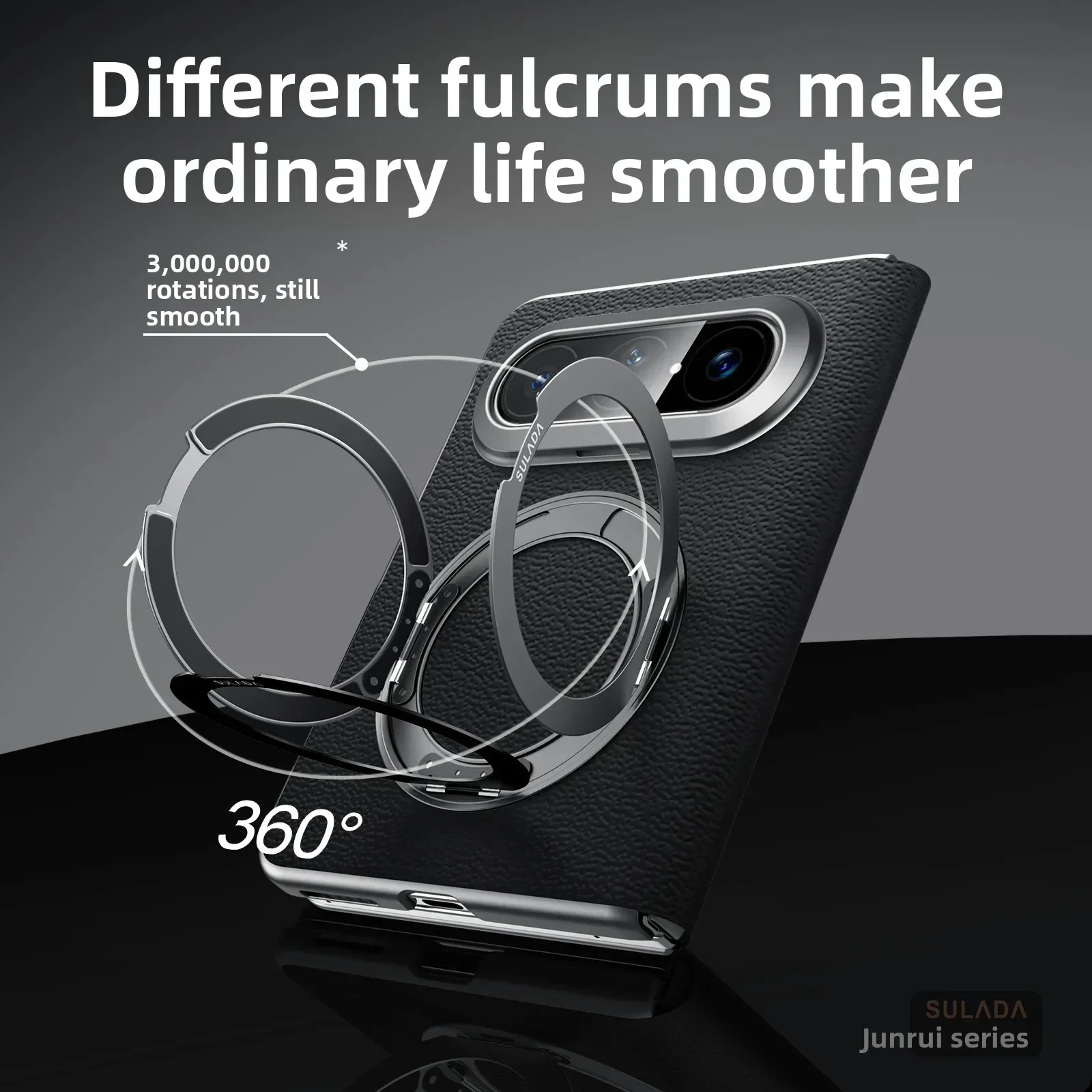 

For Huawei Pura X Max Genuine Leather Smart Flip Case with Magnetic Stand First Layer Cowhide Smart Window Metal Stand Case