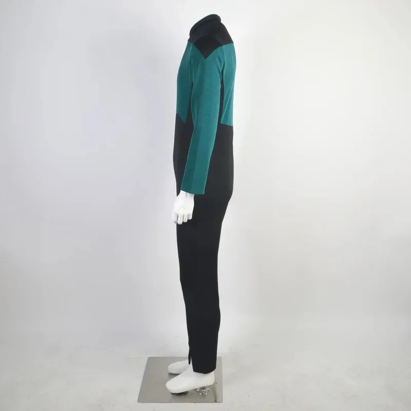 

CyStar Jumpsuit Treks The Next Generation Cosplay Costume Blue Halloween Uniform For Women Men